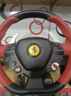 gaming Ferrari wheel & pad in very good condition urgent sale