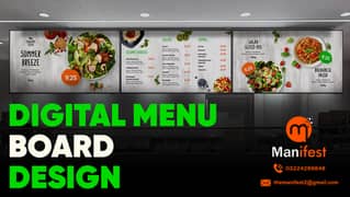 Digital Menu Boards for Restaurants and Cafe's