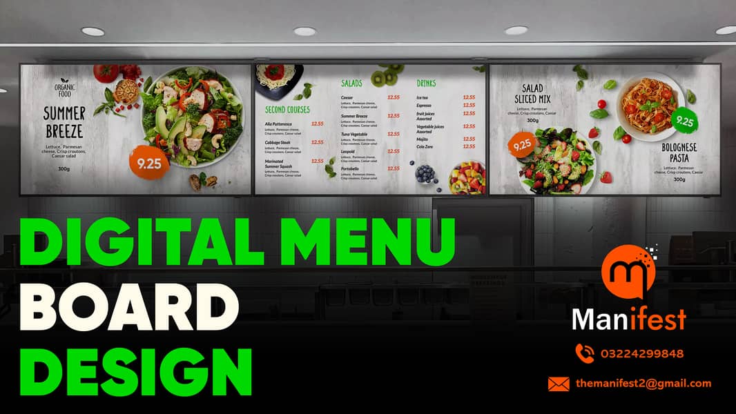 Digital Menu Boards for Restaurants and Cafe's 0