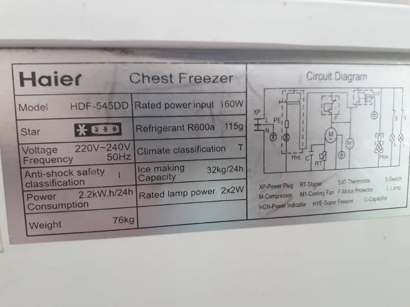 Haier Freezer 3