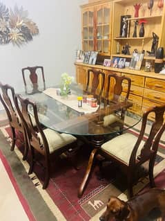 Pure Sheesham Wood Six Seater Dining Table in Immaculate Condition