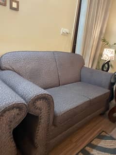 6 Seater Sofa Set (Slightly Used) 100% Pure Wood