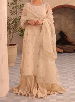 White sharara| Women Dress | 3 Piece Suit | Wedding Suite | Party Wear