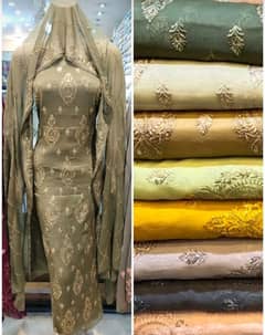 3 piece chiffon Unstiches suits