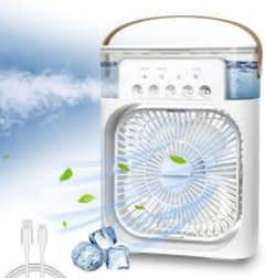 Portable Air Conditioner Fan, Mini Air Cooler with 7 Colors LED Light,