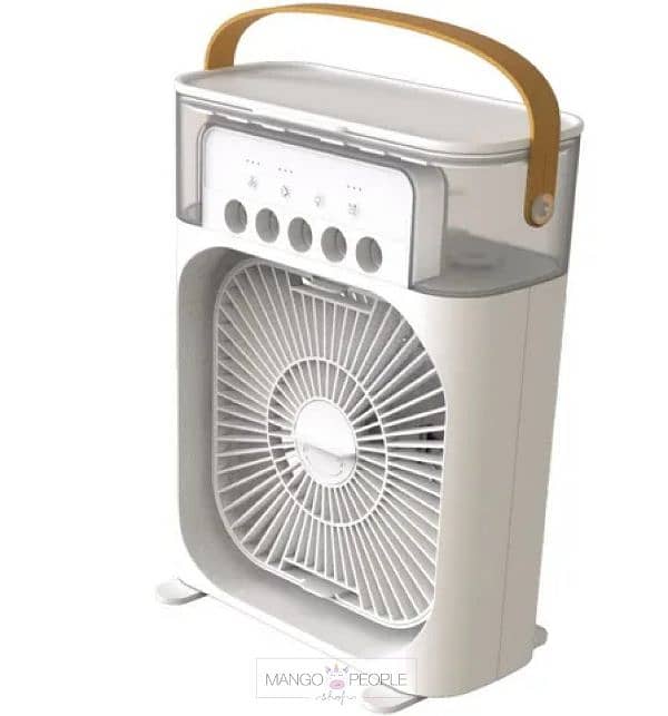 Portable Air Conditioner Fan, Mini Air Cooler with 7 Colors LED Light, 2