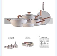 Marble Coating Cookware 14pc