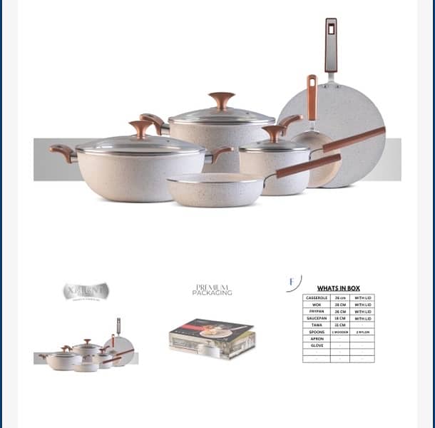 Marble Coating Cookware 14pc 0