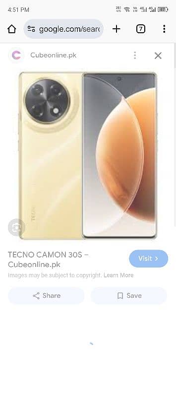 Tecno Camon 30s 12plus month warnty remaing 0