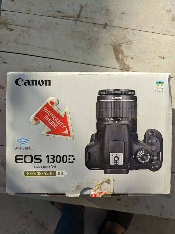 Canon 1300 D with box and 2 lense 11