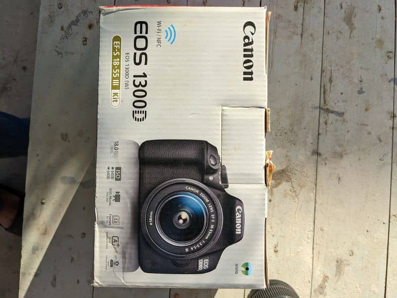 Canon 1300 D with box and 2 lense 12