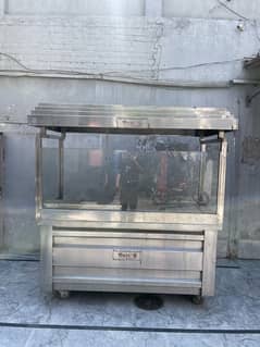 Burger Counter / Shawarma Counter | Fryer | Breading Table | Racks