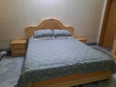 Bed with side tables and 1 dressing set