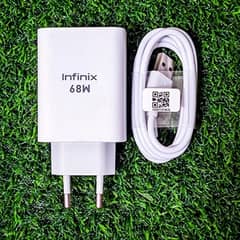 Infinix (Not 30Pro) 68W/Watt original box plugged charger 03234806676