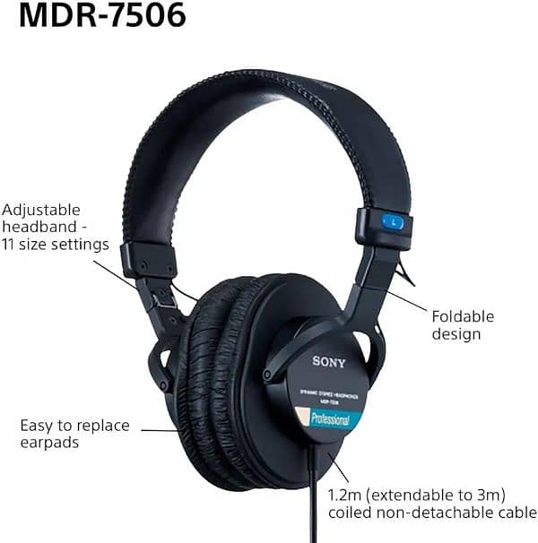 Sony MDR7506 Professional Large Diaphragm Headphone 0