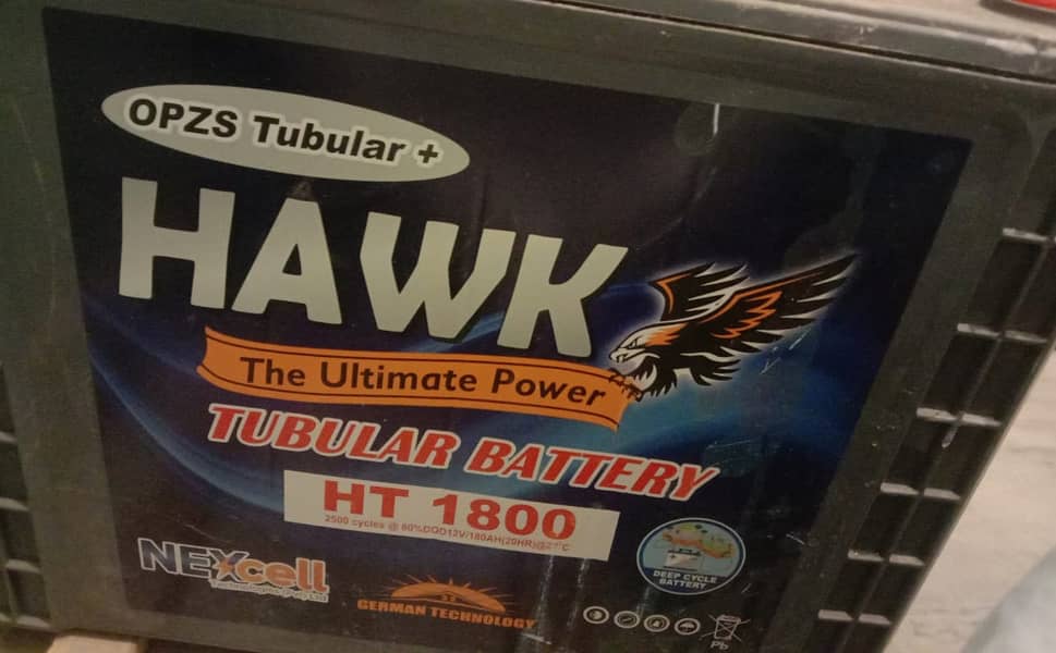 Hawk Tubular Battery HT 1800 German Technology 0