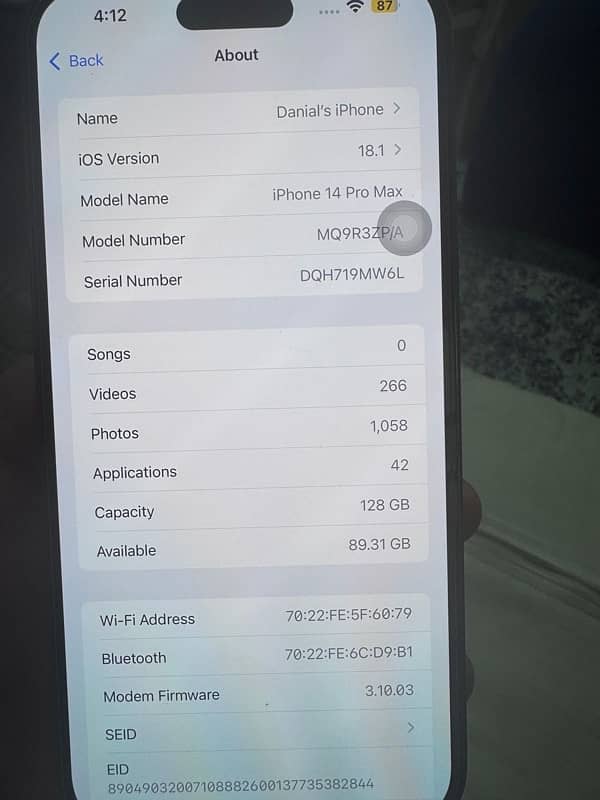 Iphone 14 pro max for sale - Non PTA 2