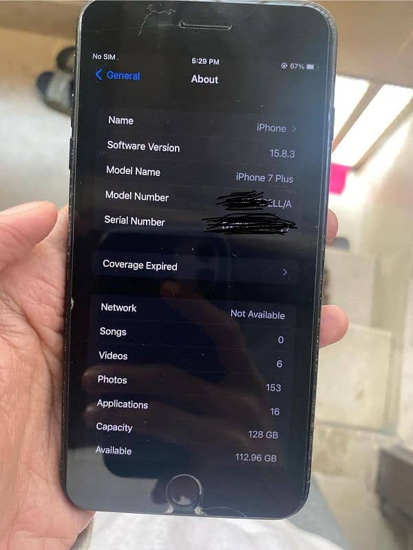 I phone 7 plus PTA approved 128 GB 7