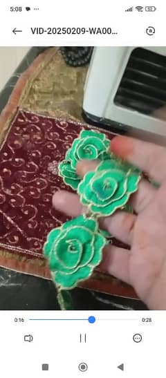 this is 3D flower lass and two colour green and zinc