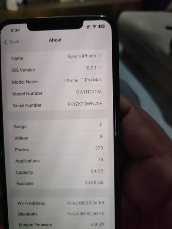 IPhone 11 Pro Max 64gb FU selaed excellent condition for sale 6