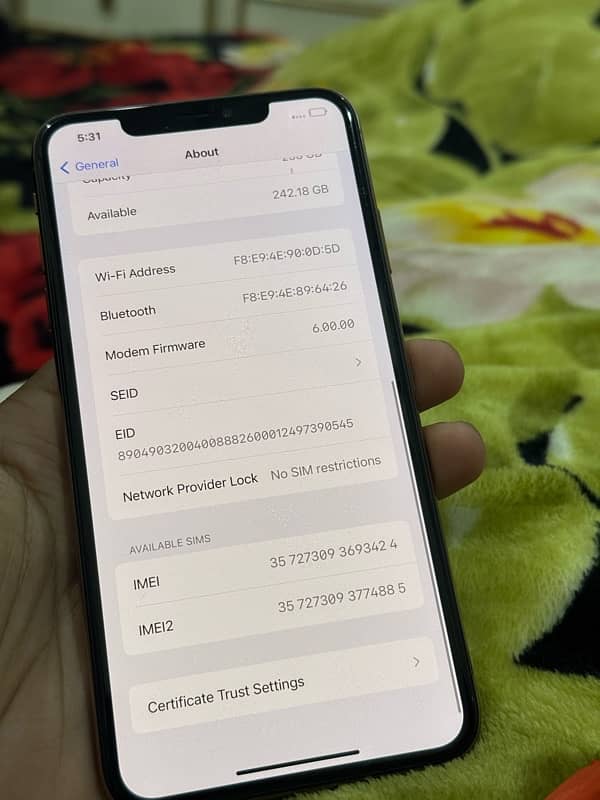 iphone XS max 256 non pta sim working… 1