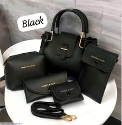 Girls Genuine Leather bags 5 in 1 Sale COD available