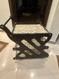 wooden tea trolley