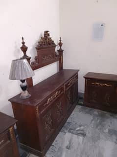 King Size Bed with side tables and dressing table