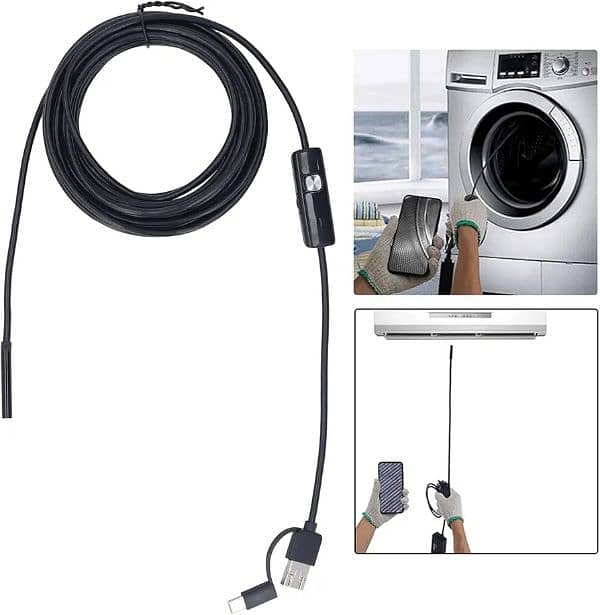 USB Type C 3 In 1 Endoscope Camera  Camera with Light 1.5m Length 1