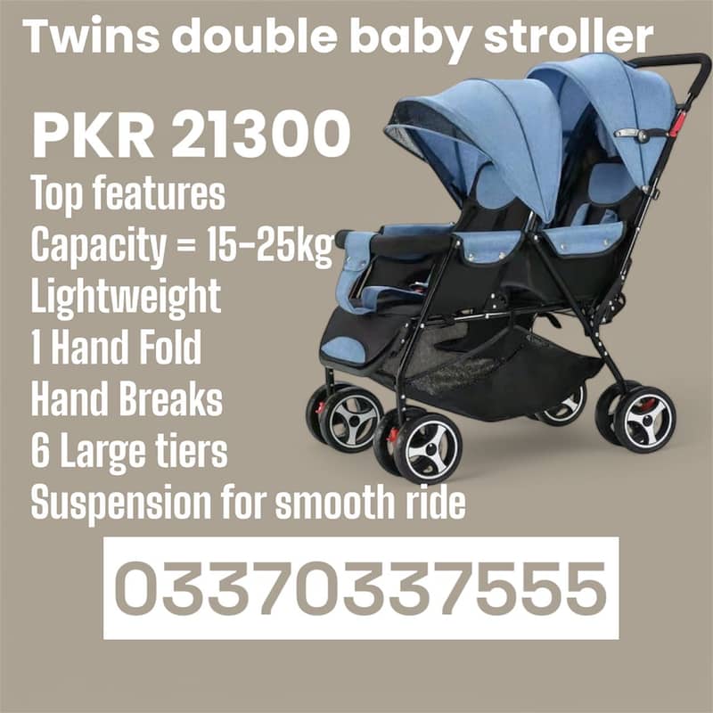 Walker & Pram Twin’s Stroller 11