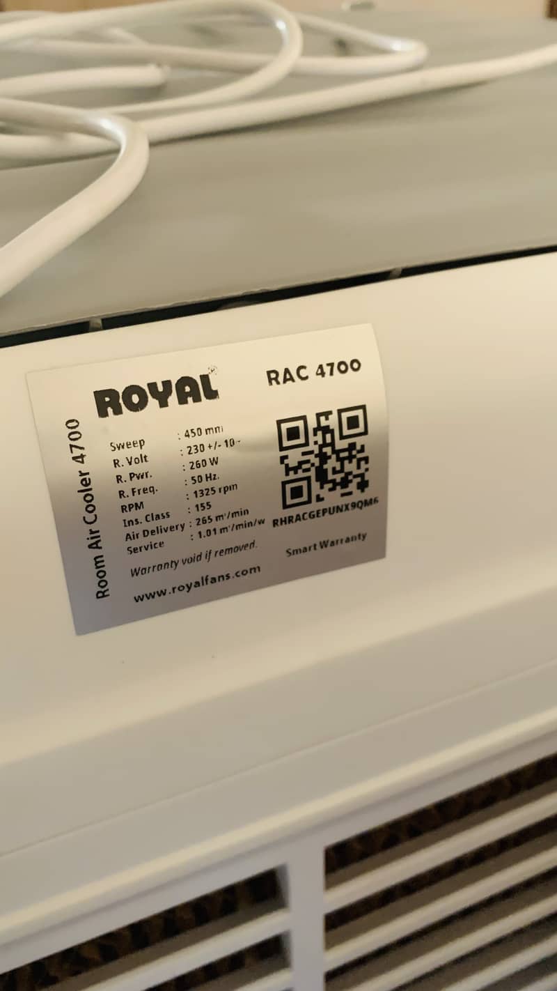 Royal Room Air Cooler (RAC-4700) 7