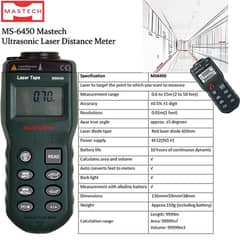 MS6450	Ultrasonic Laser Distance Meter