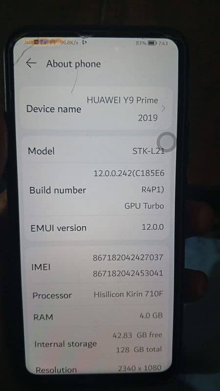 HUAWEI Y9 PRIME 2019 9