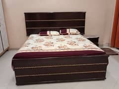 wooden bed