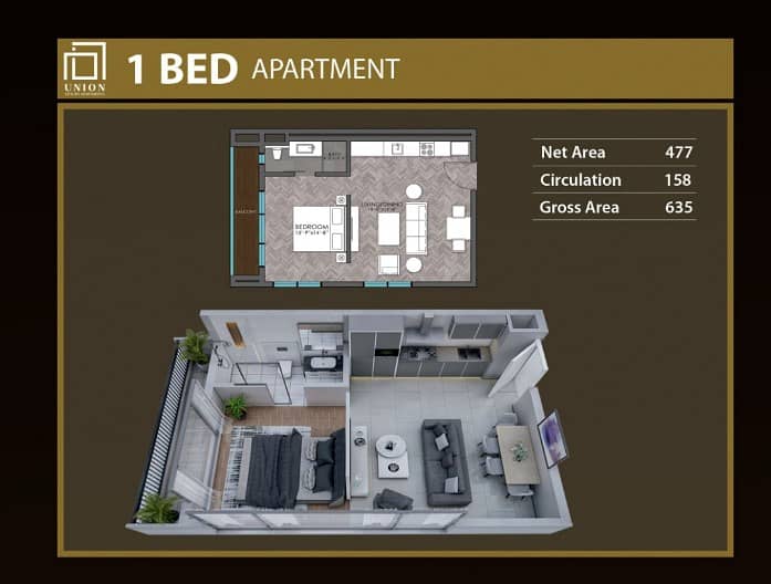 2 Bed Apt for Sale, Union Luxury Apartment, Etihad Town Ph1. 4