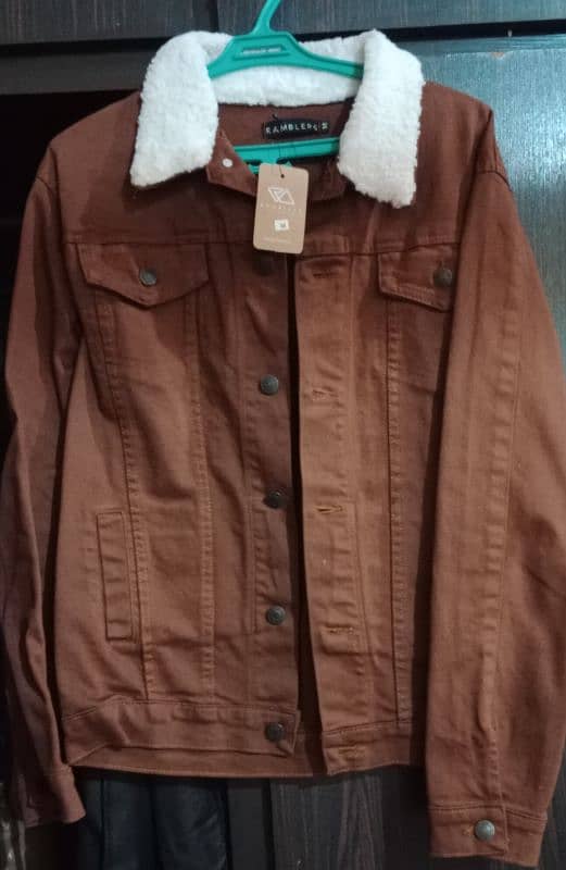 Ramblers denim brown jacket premium quality medium size. 1