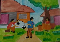 village painting