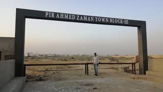 120Sq yards west open plot in PIR AHMED ZAMAN TOWN,BLOCK -3