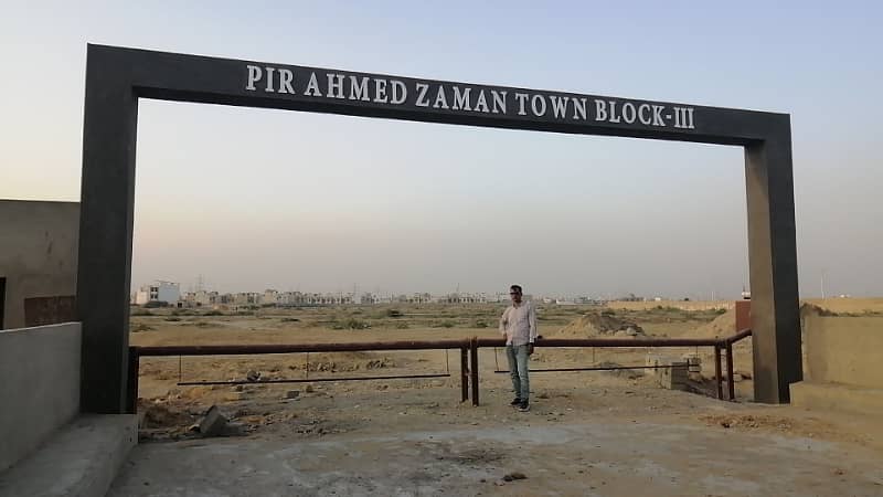 120Sq yards west open plot in PIR AHMED ZAMAN TOWN,BLOCK -3 0