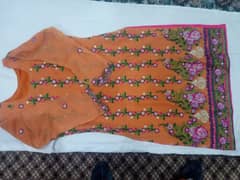 Crinkle piece , embroidery work , medium size, trouser , dupata