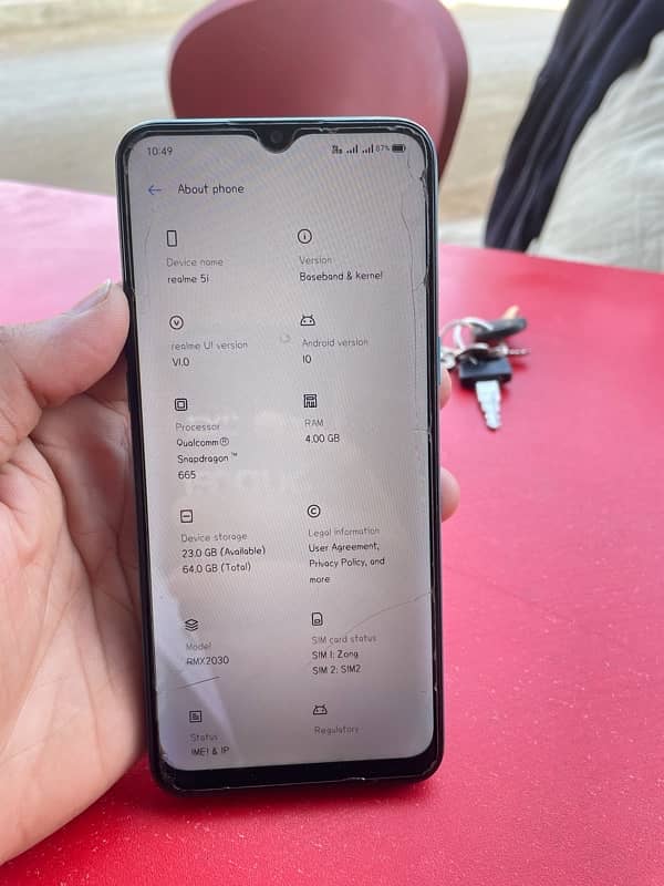 Realme 5i 4/64 Dual Sim Pta approved all ok with box and charger 4