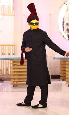 Sherwani Black - Brand New (2 Hour use only)