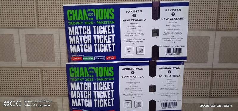 pakistan vs News Land & South Africa vs afghanistan tickets Sell 1