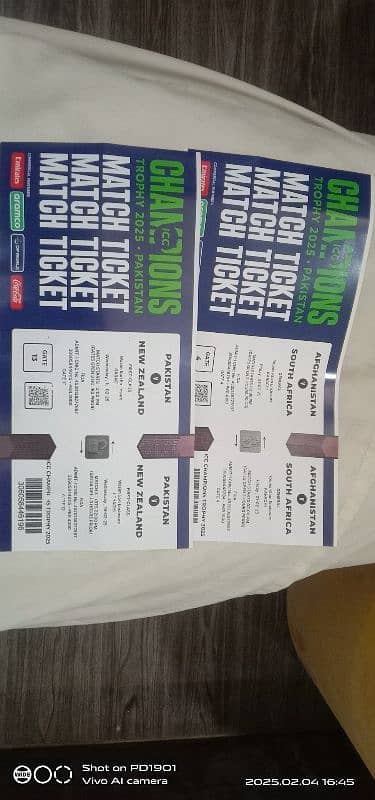 pakistan vs News Land & South Africa vs afghanistan tickets Sell 3