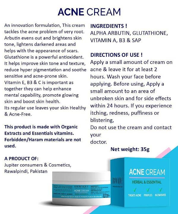 Acne scar Removal Face cream 1