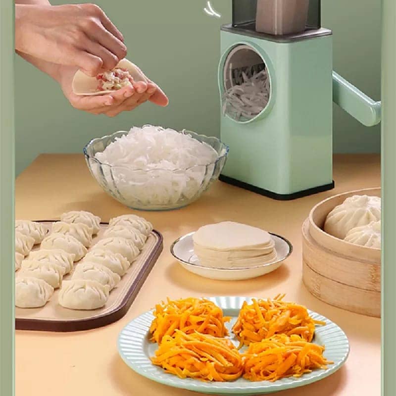 Vegetable Slicer Cutter Chopper 3 in 1 Round Multifunctional Kitchen 1