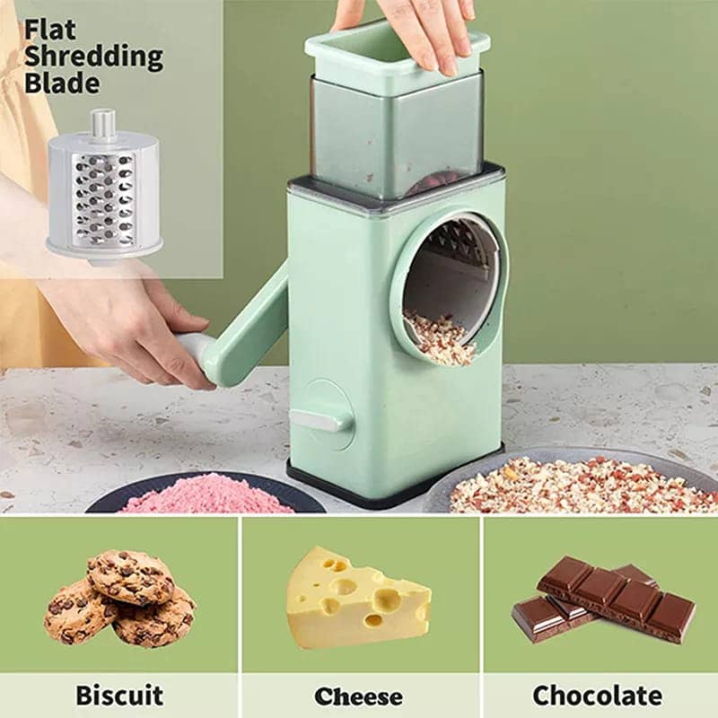 Vegetable Slicer Cutter Chopper 3 in 1 Round Multifunctional Kitchen 7