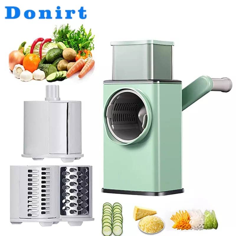 Vegetable Slicer Cutter Chopper 3 in 1 Round Multifunctional Kitchen 10