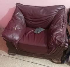 Sofa 1 seater with strong wood available