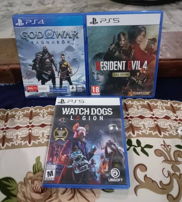 Resident Evil 4 Gold, Watch Dogs Legion Ps5,God of War Ragnarok Ps4 0